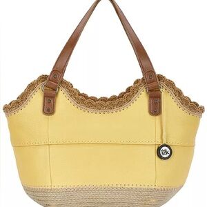 The Sak Mustard and Tan Tote Bag